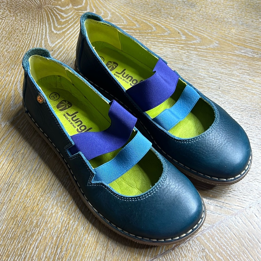 JUNGLA Leather Ballerina Flats Shoes 37 - Picture 1 of 10
